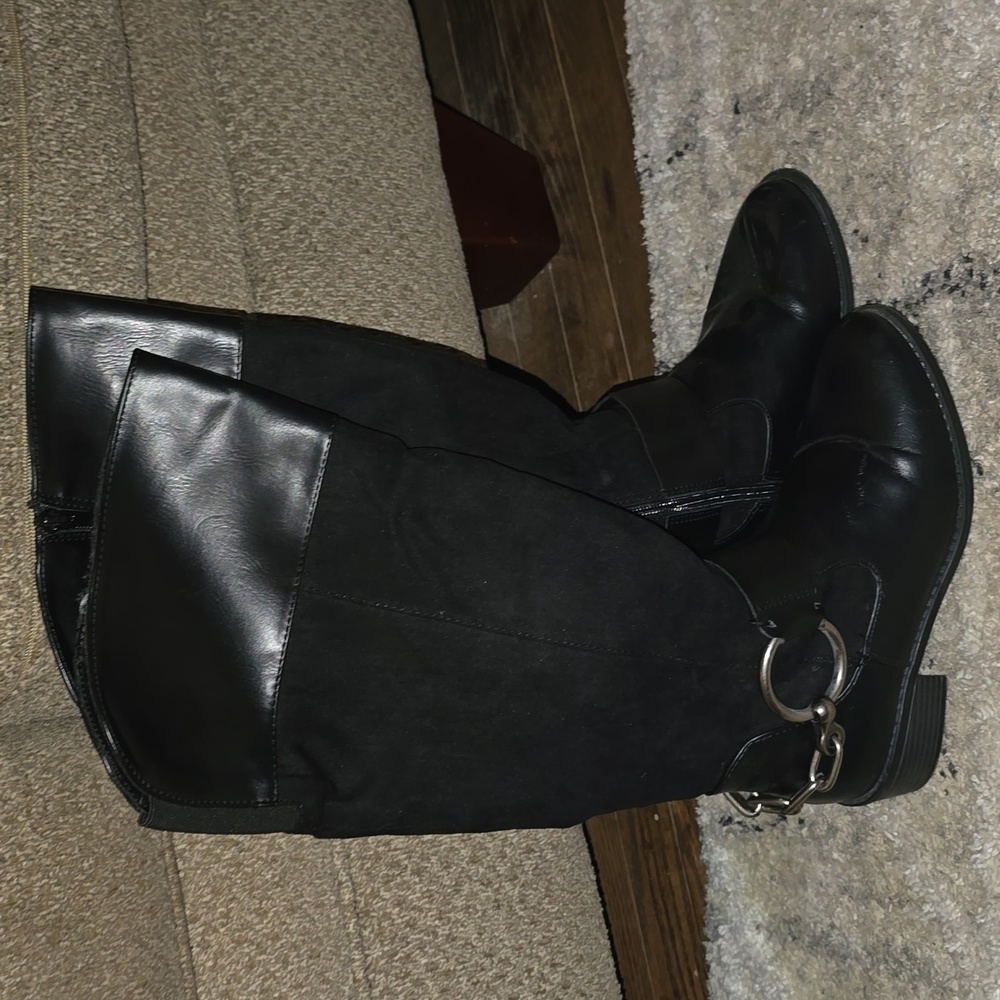 Rampage Black Over the Knee Boots